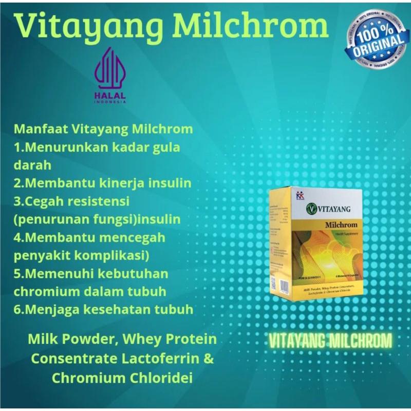 Vitayang Milchrom  Diabetes Resistensi Insulin Gula Darah 60 Kapsul / Box