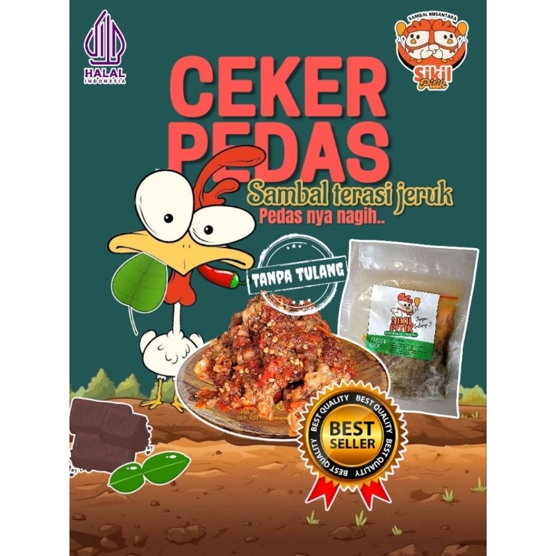 

CEKER MERCON PEDAS TANPA TULANG sambal terasi jeruk