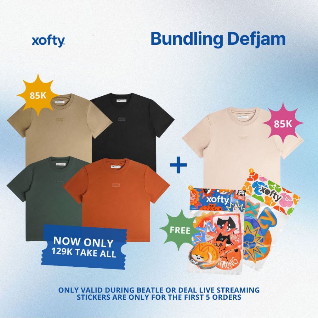 BUNDLING BUY 1 GET 1 DEFJAM BOXY OVERSIZE T-SHIRT BABYTERRY