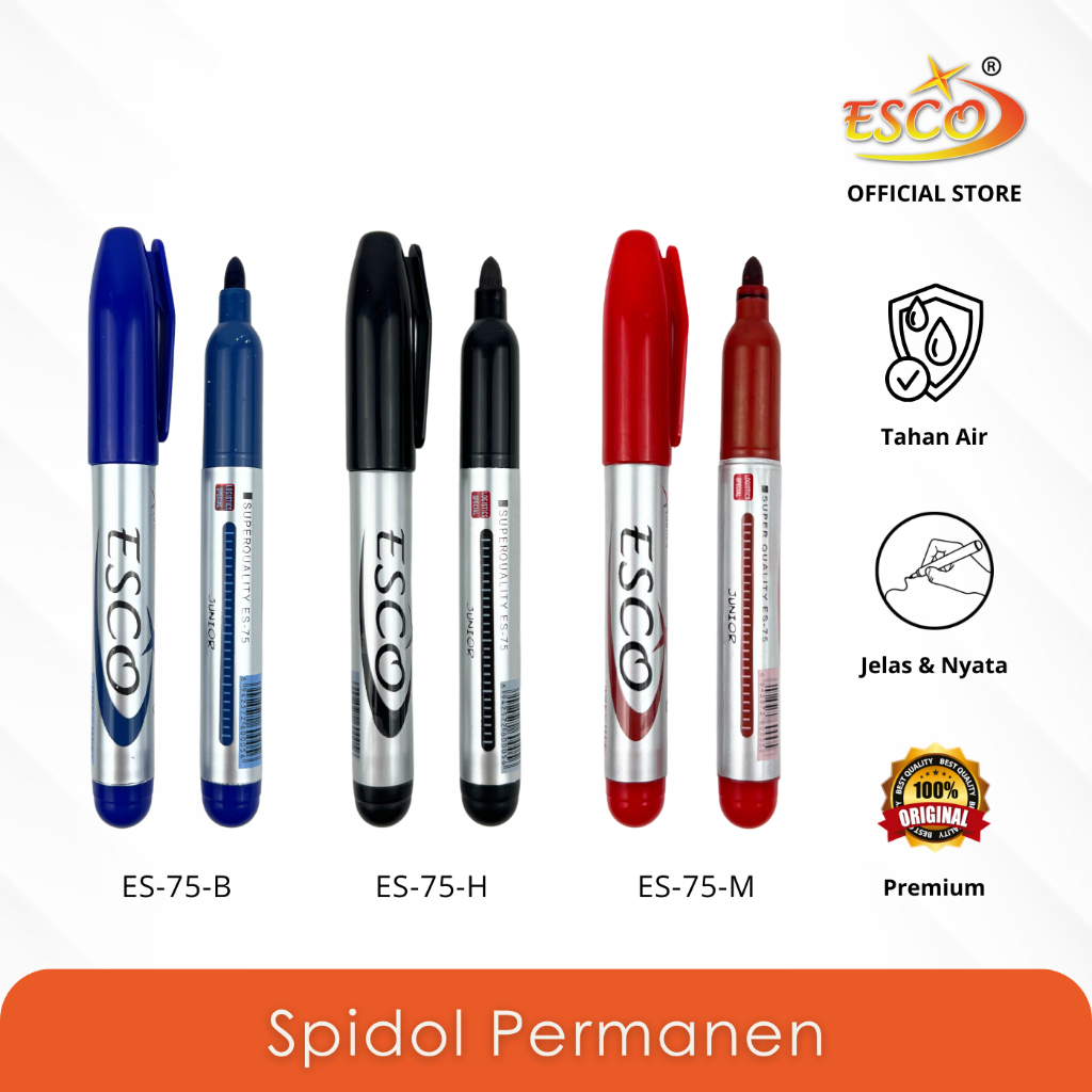 

Esco Spidol Permanen Logistik Round Tip ES-75