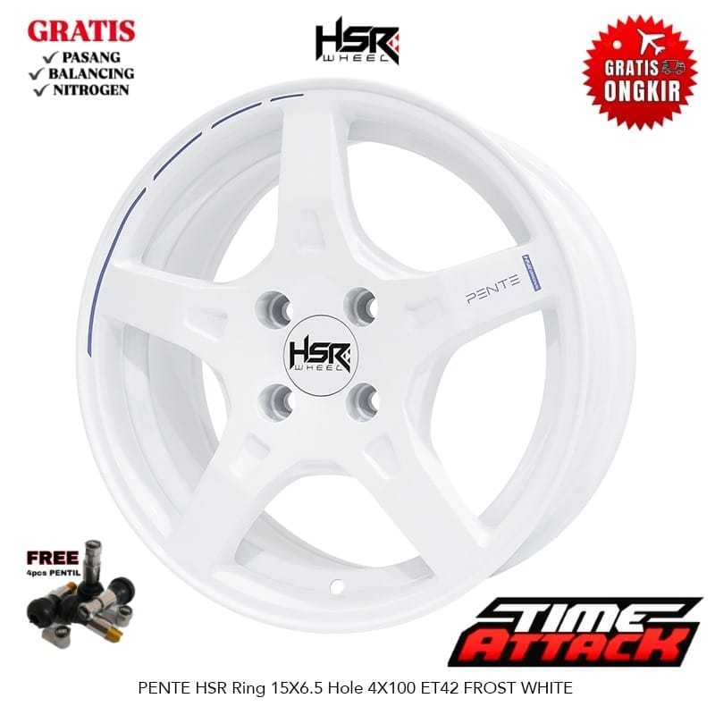 Velg Mobil Agya Ring 15 HSR WHEEL Tipe PENTE Velg Hsr R15 - TIME ATTACK BOGOR