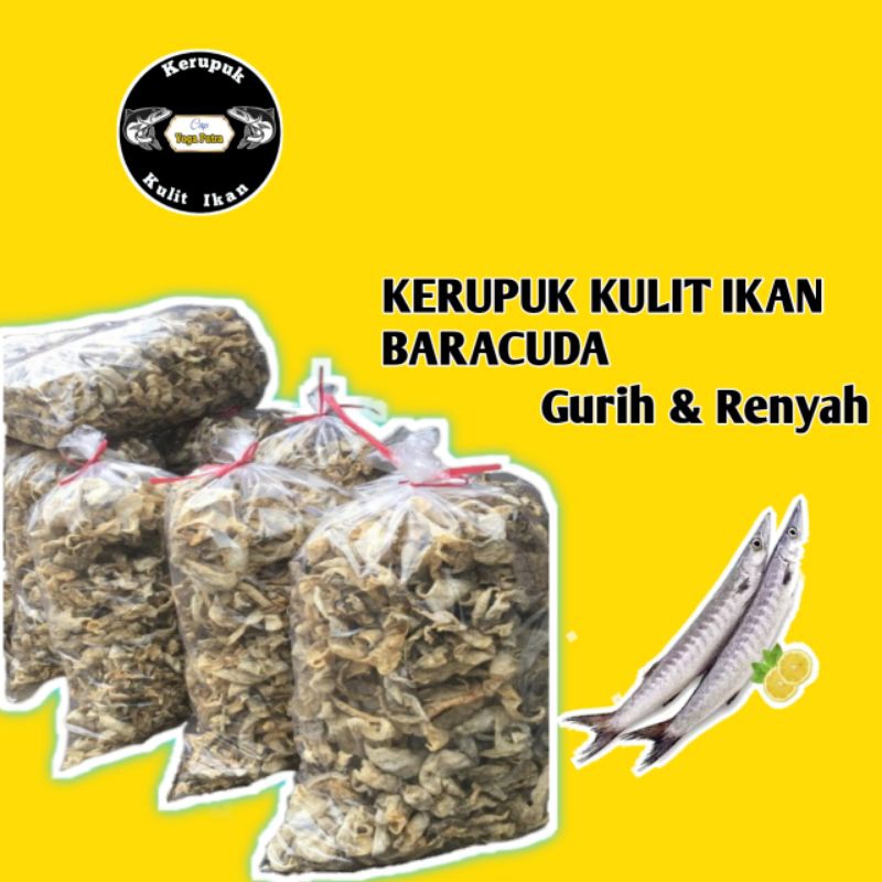 

Kerupuk Kulit Ikan Baracuda (2500gr/2,5Kg)