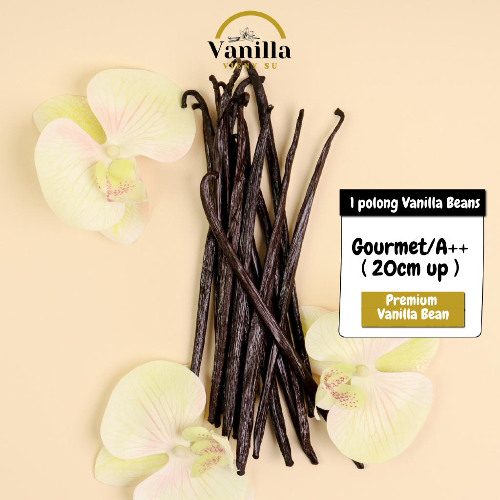 

Vanilla Bean, Kualitas Ekspor, Grade A++, satuan per batang