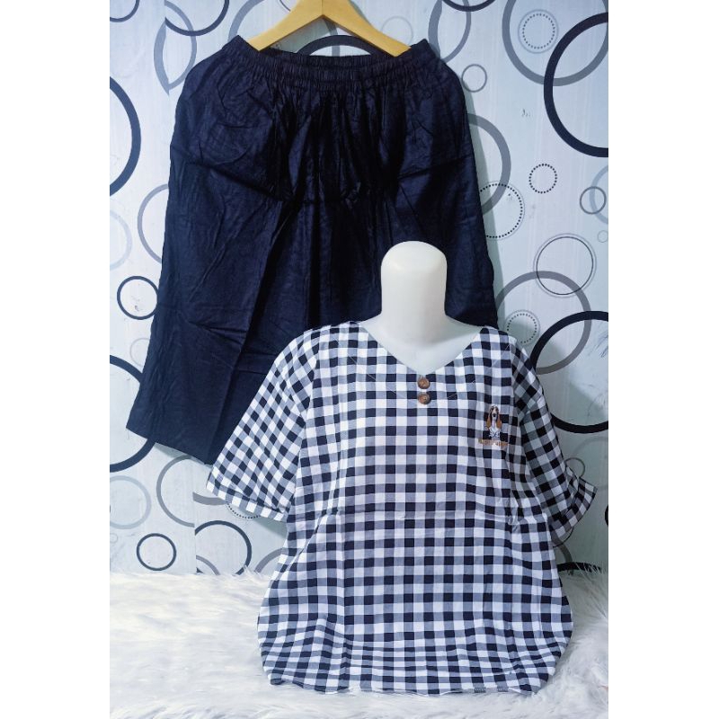 setelan bahan katun twill jumbo