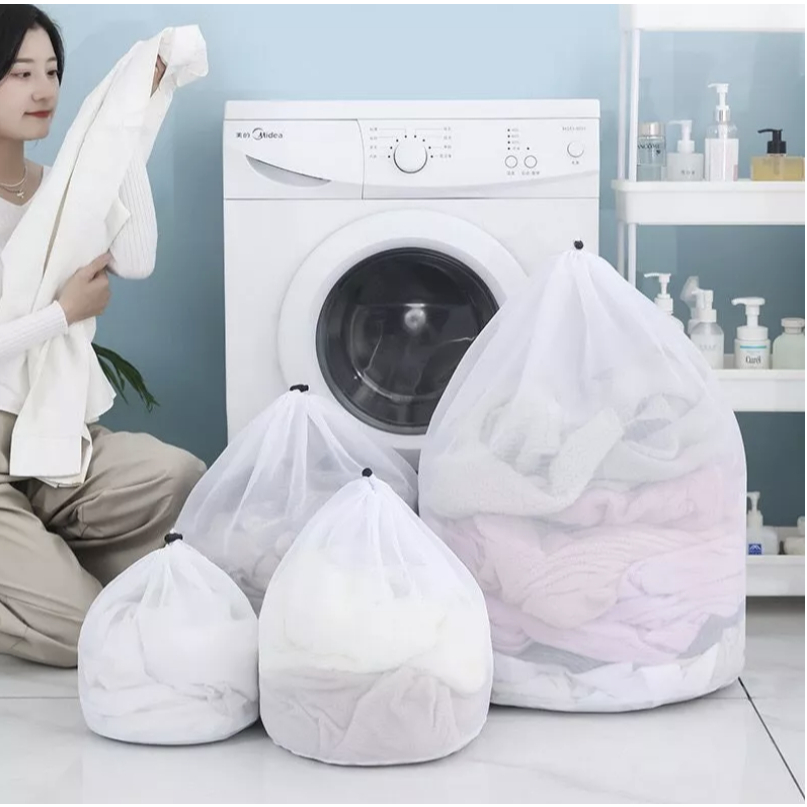 Tas Laundry Jaring Jumbo 10KG  Laundry Bag Serut Jaring Cuci Pakaian / Kantong Laundry Net Serut