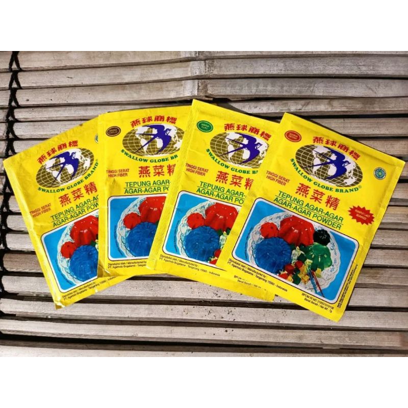 

Tepung Agar-Agar Powder Swallow Globe Brand 7 Gram