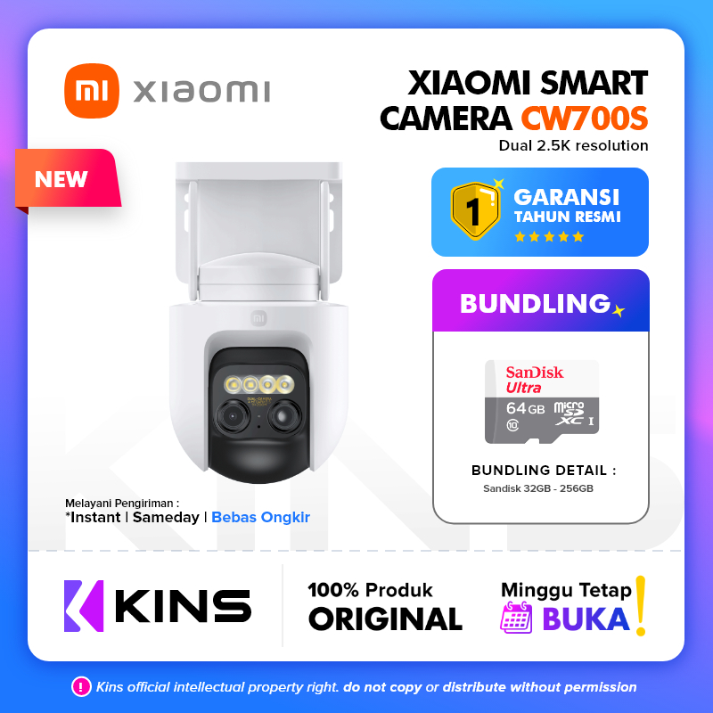 Xiaomi CW700S CCTV Smart Camera Outdoor Indoor With Sound and Light Alarm | 9x Dual-Lens Zoom | Dual