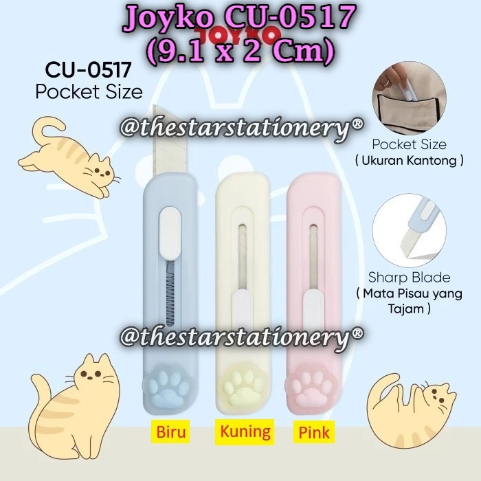 

(1 Biji) Mini Cutter JOYKO CU-0517 BISA PILIH MOTIF / Mini Cutter Pemotong Joyko CU-0517 (1 Biji)