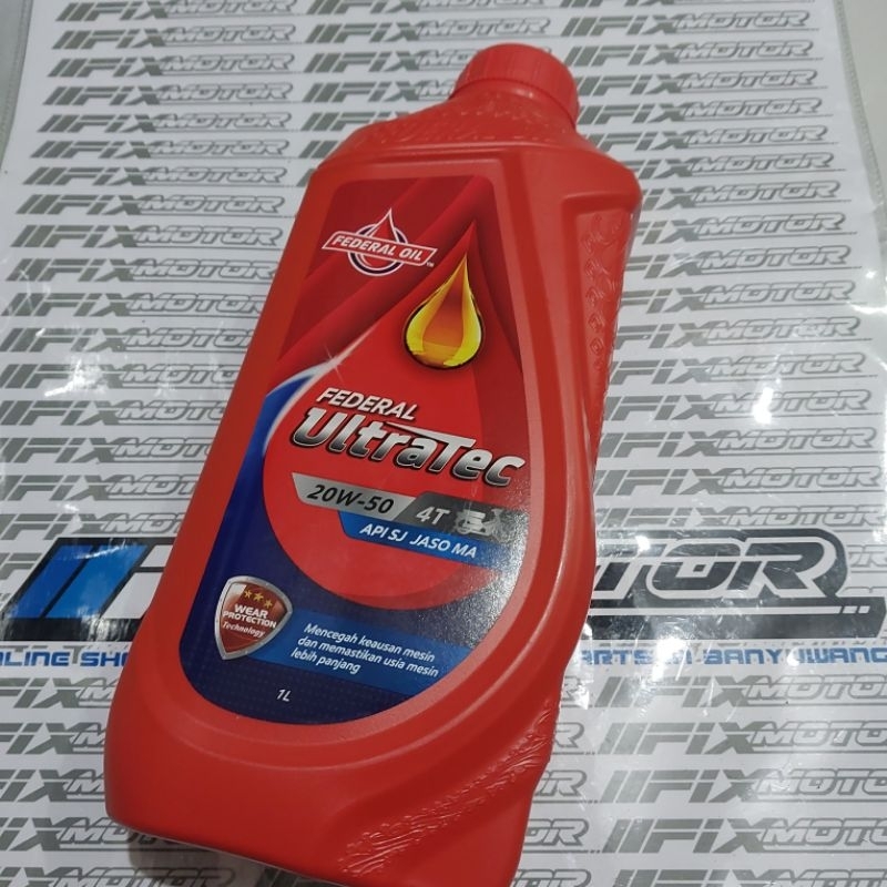 FEDERAL ULTRATEC 1L, Oli Motor Bebek Federal Oil 20W-50