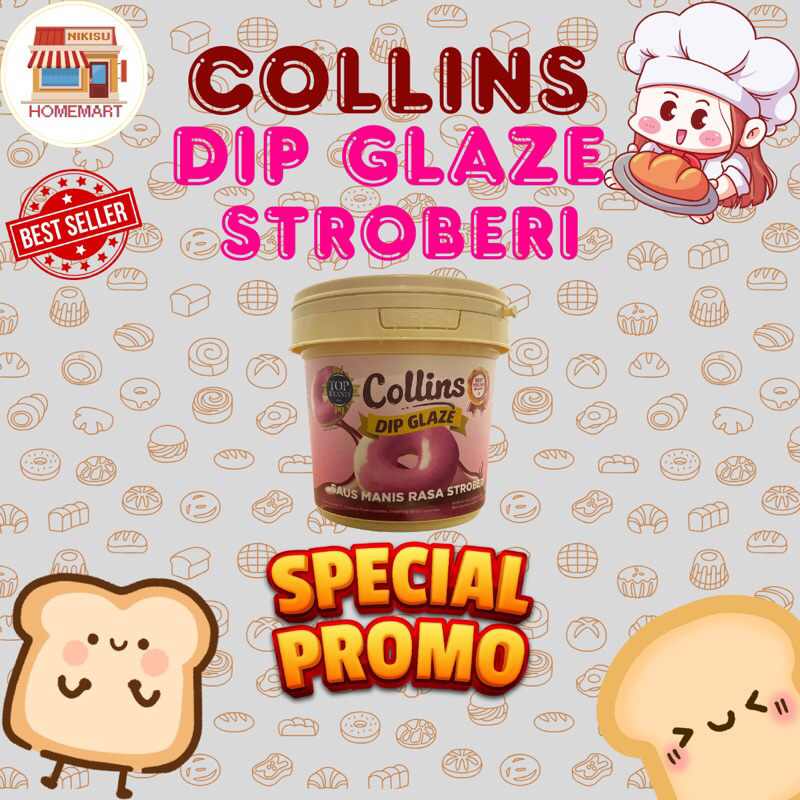 

Forcysn Collins Dip Glaze Stroberi Cream Roti 300 Gr
