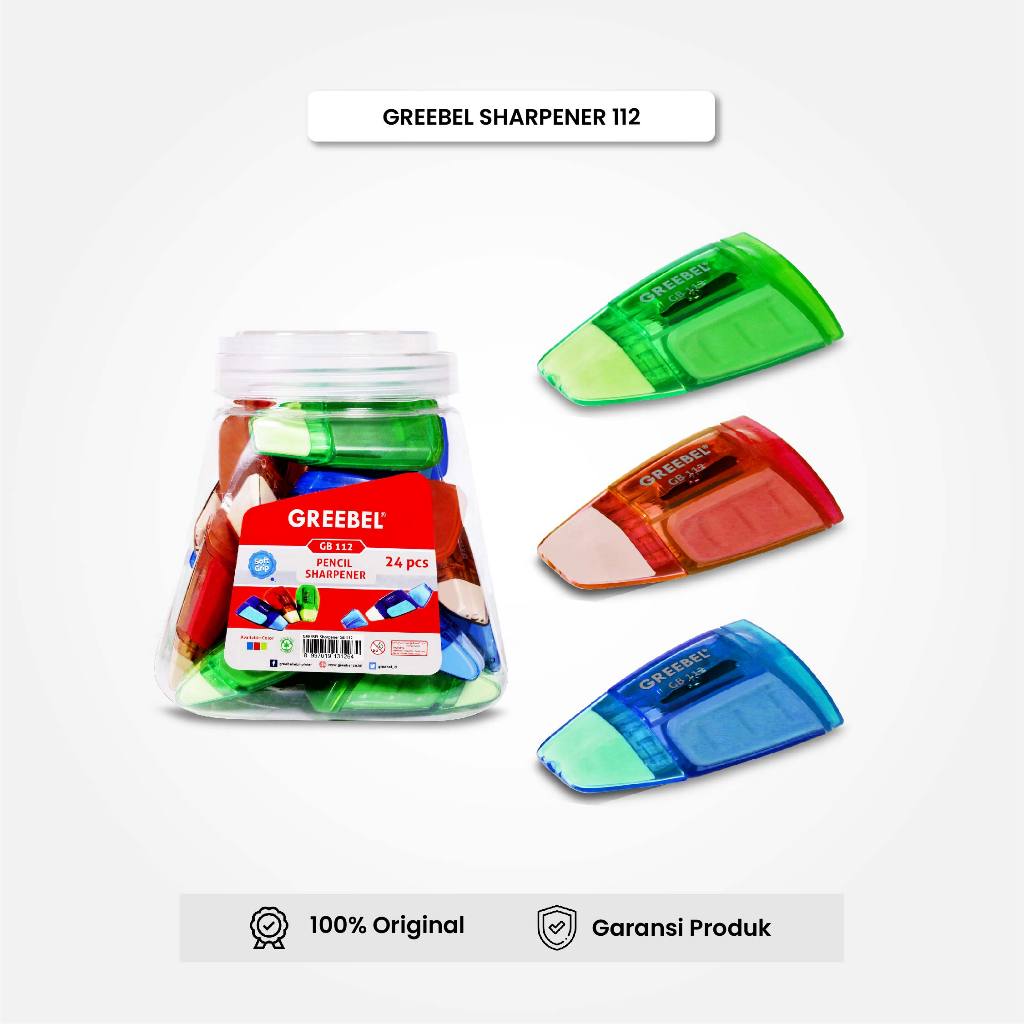 

Rautan Serutan Sharpener (112) (1PCS) / Rautan Pensil / Serutan Pensil GREEBEL