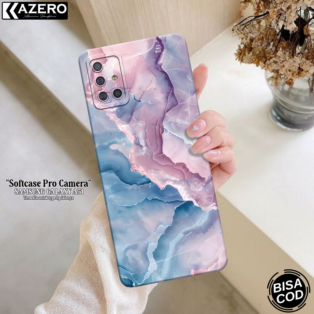 Kesing Samsung Galaxy A51 - Kazero Fashion Case Abstrak - Case Samsung Galaxy A51 - Pelindung Hp - C