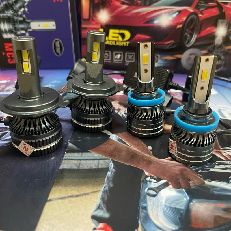 lampu led mobil headlamp h4 65 watt foglamp h11 3 warna 35 watt