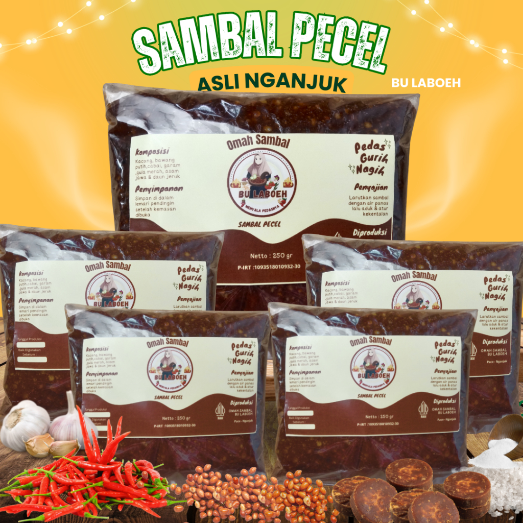 

Sambal / Bumbu Pecel Asli Nganjuk Spesial Bu Laboeh