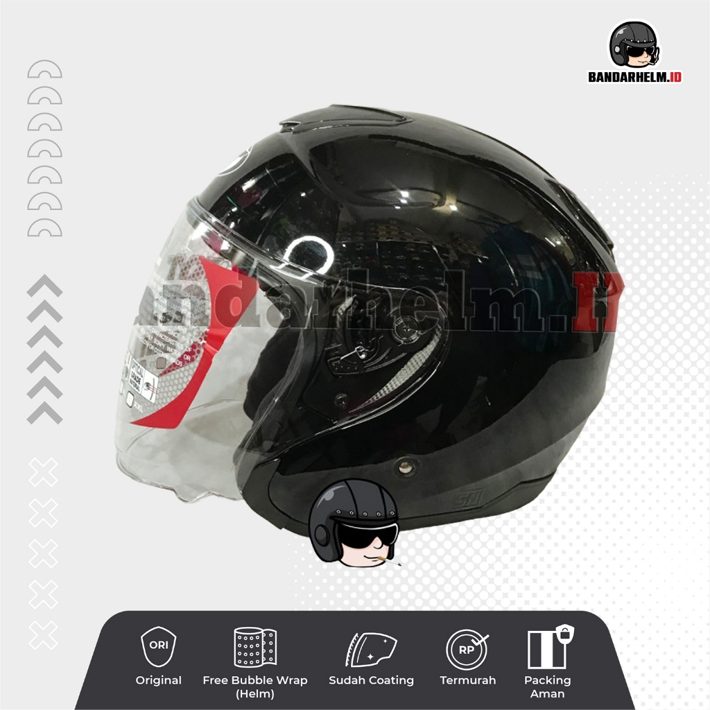 HELM KYT KYOTO HITAM GLOSSY ORIGINAL