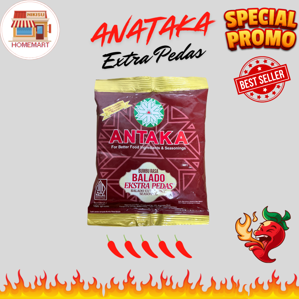 

ANTAKA EXTRA PEDAS balado extra pedas kemasan 100 GR Termurah