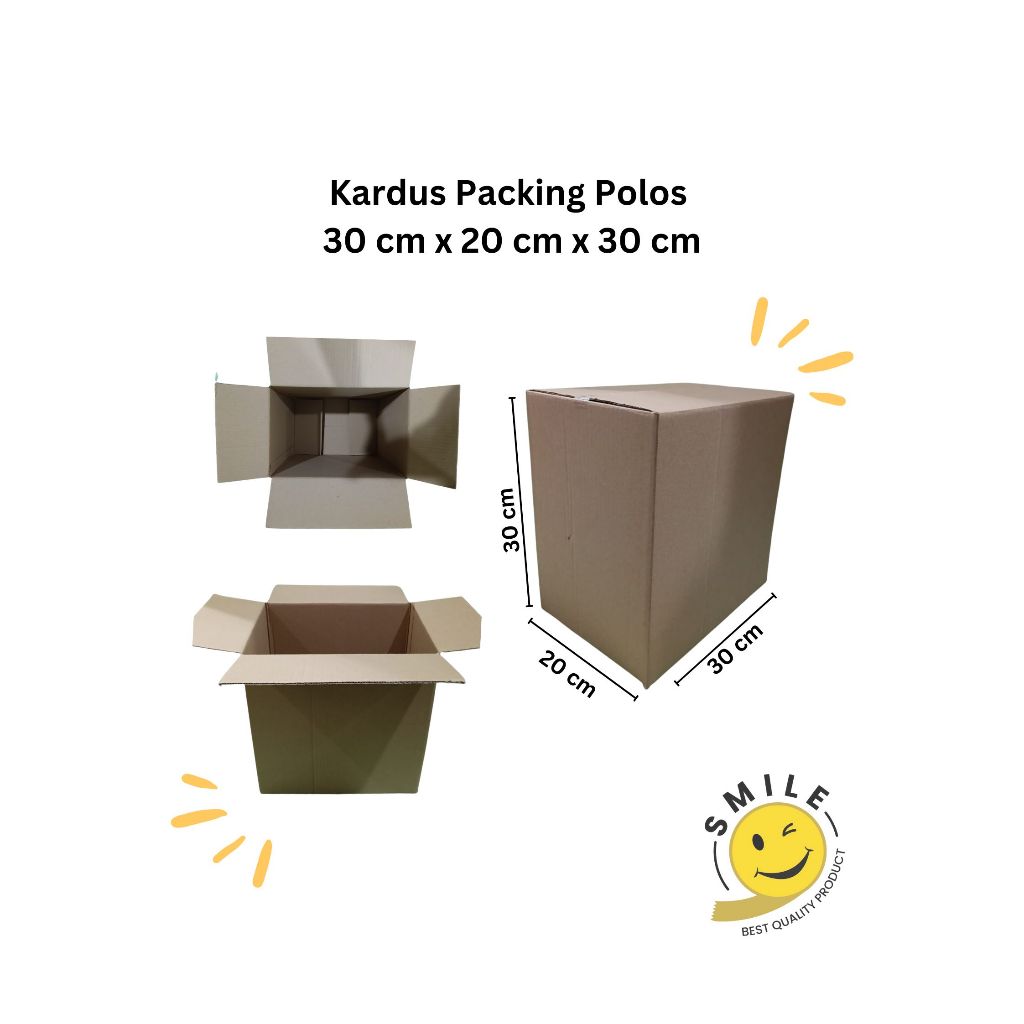 

Kardus Packaging / P 30 cm x L 20 cm x T 30 cm / Tebal dan Berkualitas