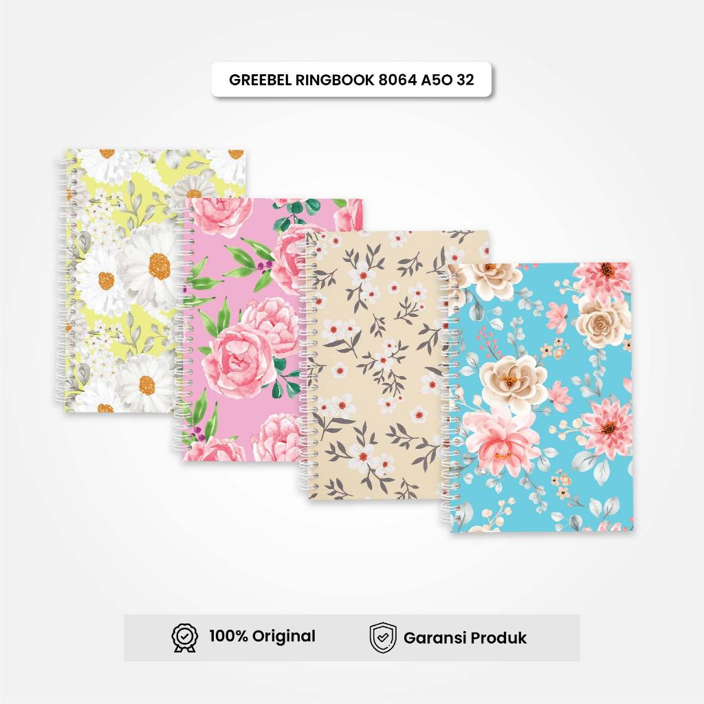 

GREEBEL NoteBook Buku Tulis Ring (RING BOOK 8064 A5O 32) / Buku Tulis Catatan NoteBook Buku Ring / IStationery