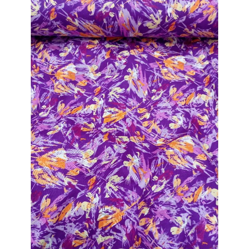 Bahan Kain Katun Rayon Garment Motip Abstrak