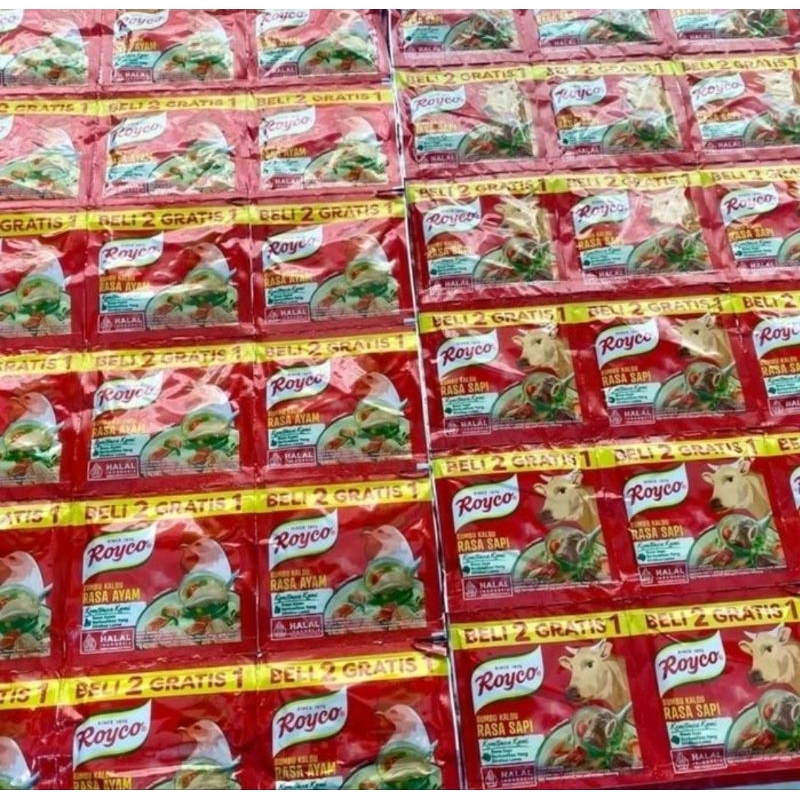 

72 Sachet / 6 Renteng Royco Ayam Atau Sapi Bisa Mix Variasi Kemasan Baru 500an