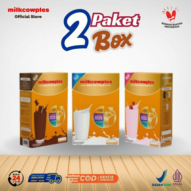 

Paket 2 Box Milkcowples Susu Tinggi Protein Kalsium | Milkcowplus Susu Gemuk Anak