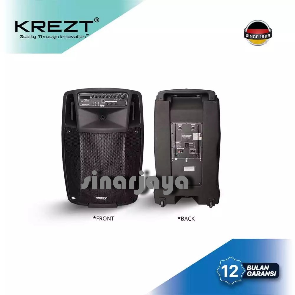 SPEAKER PORTABLE KREZT WAS115B SPEAKER 15 INCH BLUETOOTH WAS 115B / KREZT WAS-115B ORIGINAL