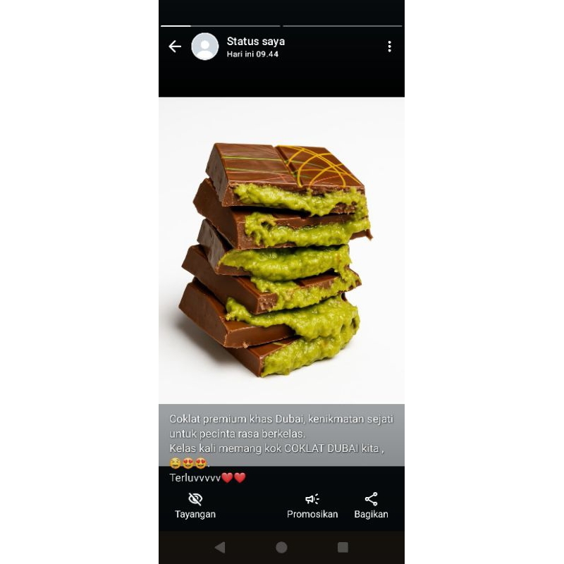 

COKLAT DUBAI VIRAL KUNAFI DAN KACANG PISTACHIO ORI