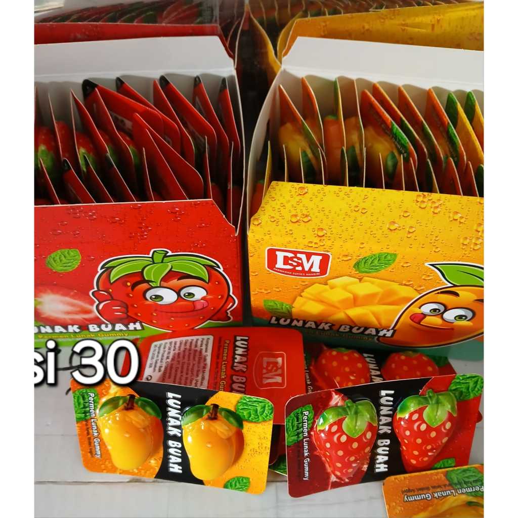 

permen LUNAK MANGGA STRAWBERRY isi 30 pcs