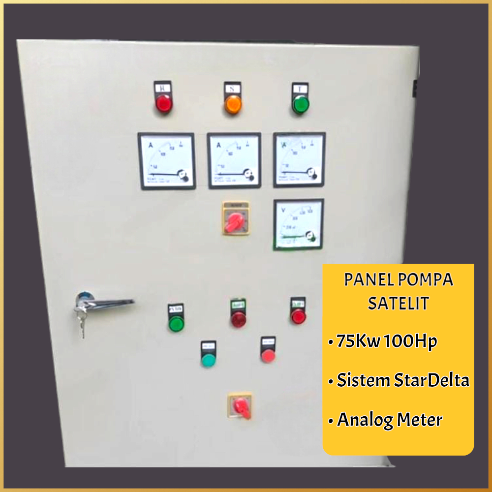 POMPA SATELIT 75KW/100HP STARDELTA ANALOG METER KOMPLIT