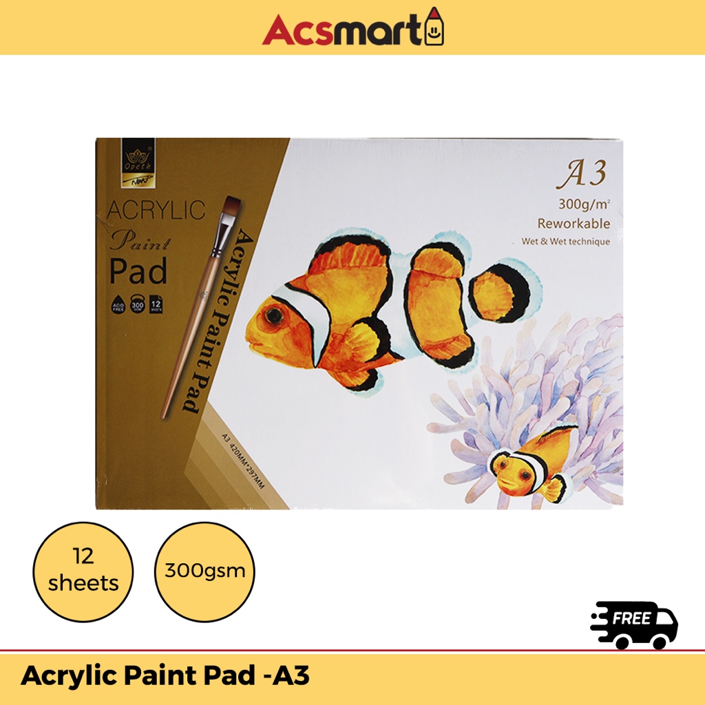 

ACSmart - Acrylic paint pad | sketchbook buat cat akrilik size A3