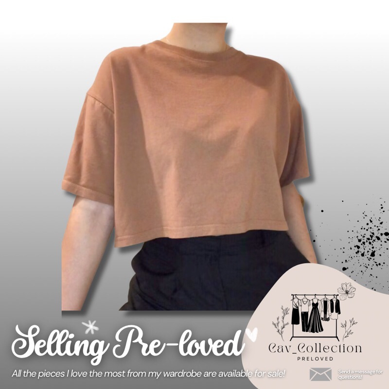 Preloved | Kaos Crop Top Oversized