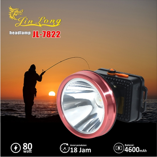 SENTER KEPALA WATERPROOF TAHAN AIR BATERAI TAHAN LAMA JINLONG JL-7822