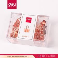 

DELI - PENJEPIT KERTAS / BINDER CLIP ROSE GOLDEN 78201 111 (25MM) ISI 12 PCS