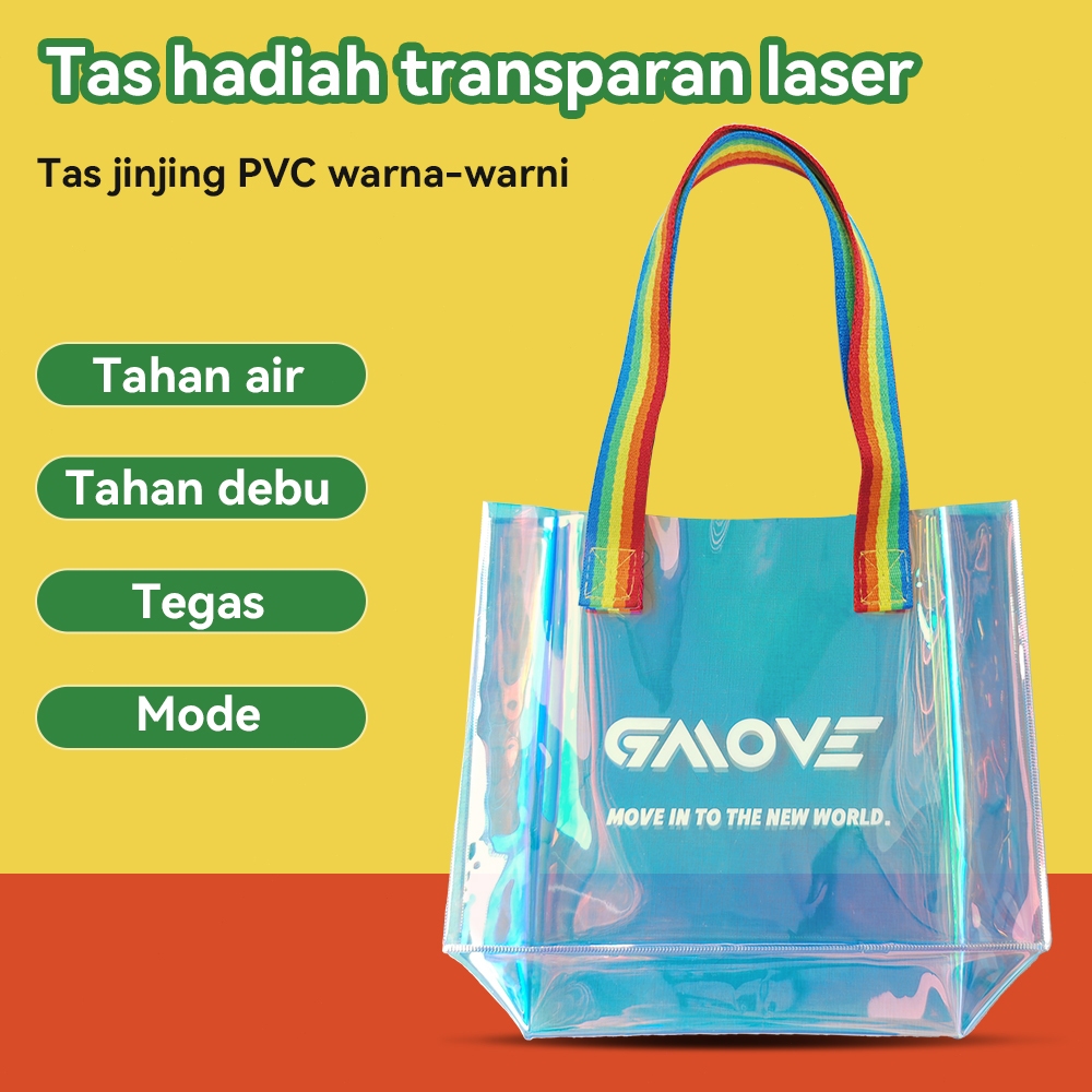 

Tas Hadiah Ulang Tahun Tas Hadiah Tas jinjing PVC warna-warni Size 24.5 x 7.5 x 19.5 cm - Iahan air Tahan debu