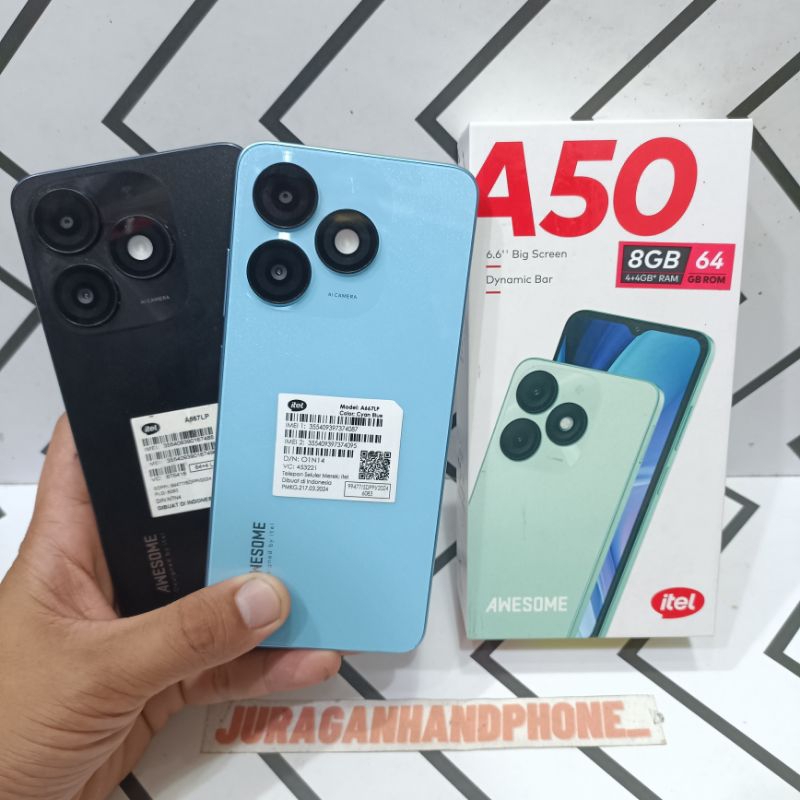 ITEL A50 3/128GB 3/64GB HP BEKAS SECOND FULLSET