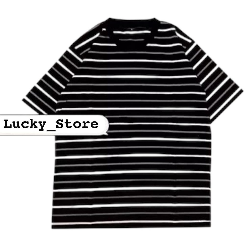 Lucky Store / Kaos Stripe Dewasa COMBO Series Lengan Pendek / Atasan Cocok untuk Pria & Wanita