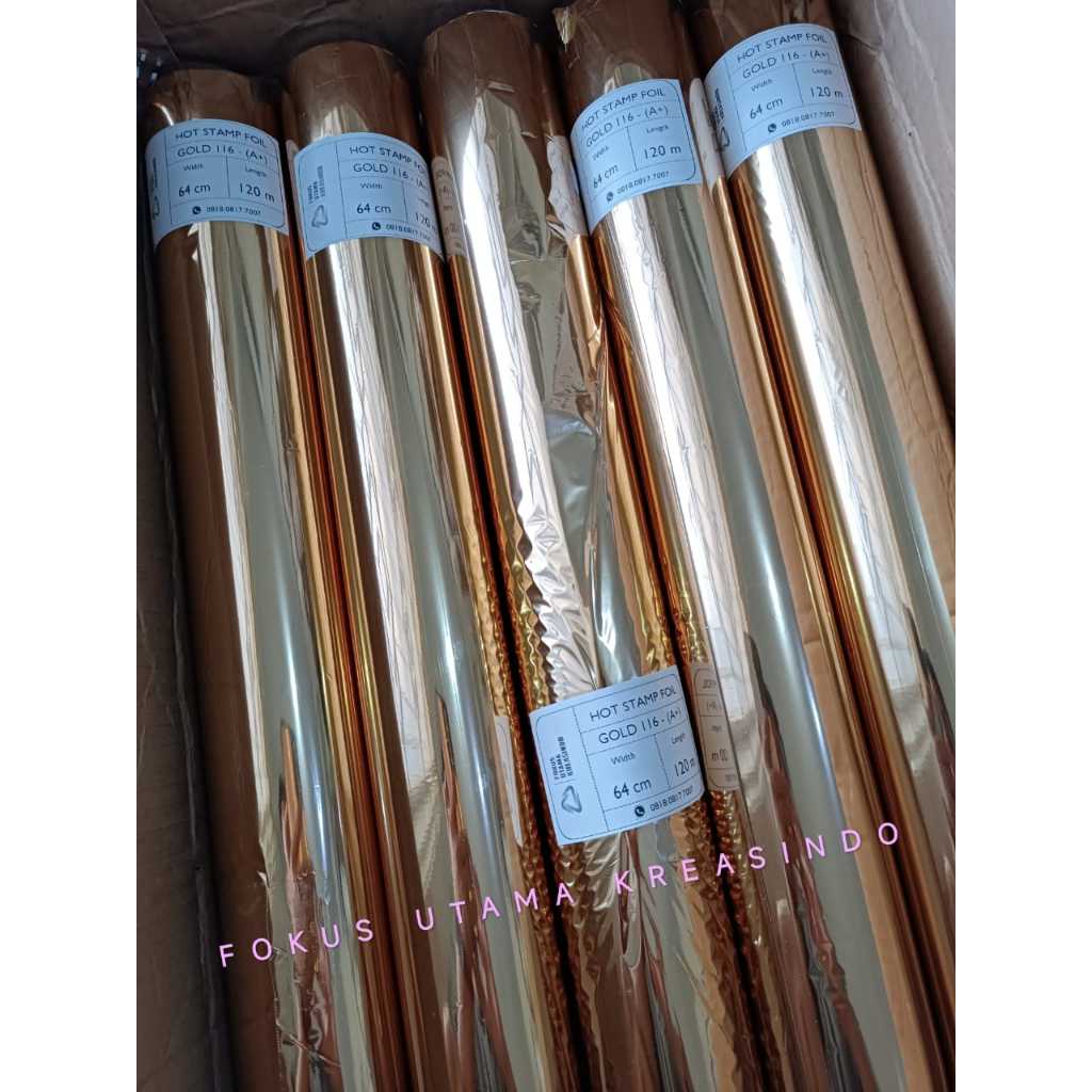 

Poly Hot Stamping Foil Gold Muda 116 Cover Paspor (64cm x 120m)
