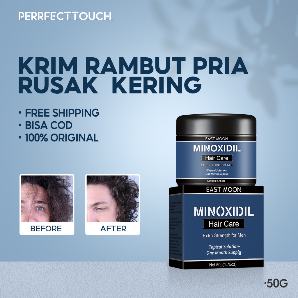 East Moon Krim Rambut Pria Rusak  Kering 50g Pelembab Rambut Pria Anti Kusut Serum Lembutkan Rambut 