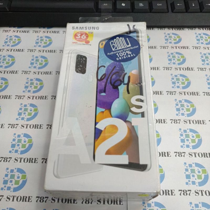 DUS BOX HANDPHONE SAMSUNG A21S A217F/DS WHITE ORIGINAL COPOTAN