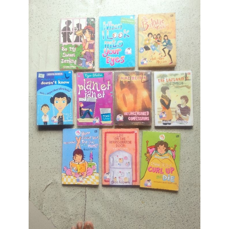 Buku Novel TeenLit-Remaja; BE MY SWEET DARLING,  SUPER WHAT, PLANET JANET, NEW AGE, E-LOVE, FRENCH F
