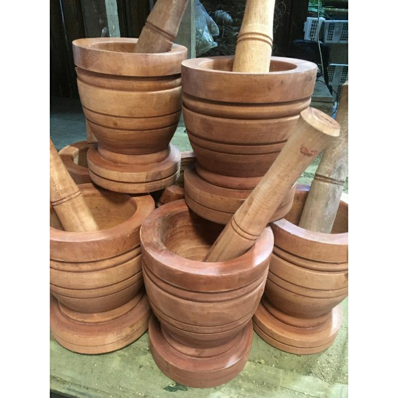 lesung mini 3.5inci kayu mahoni