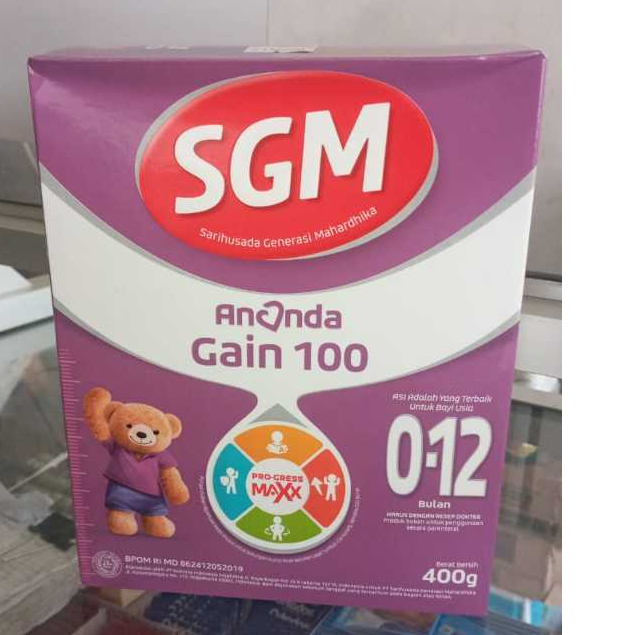 SGM ANANDA GAIN 100 0-12 BULAN 400GR/SGM GAIN 100/SGM UNGU