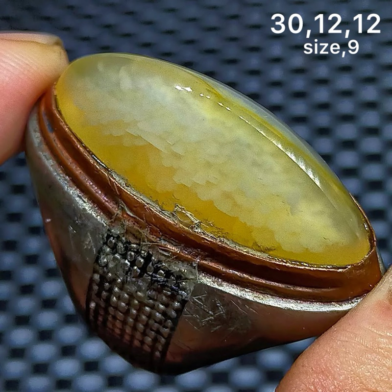 Cincin batu akik asli pandan nanas antik top hq natural (asli alam)