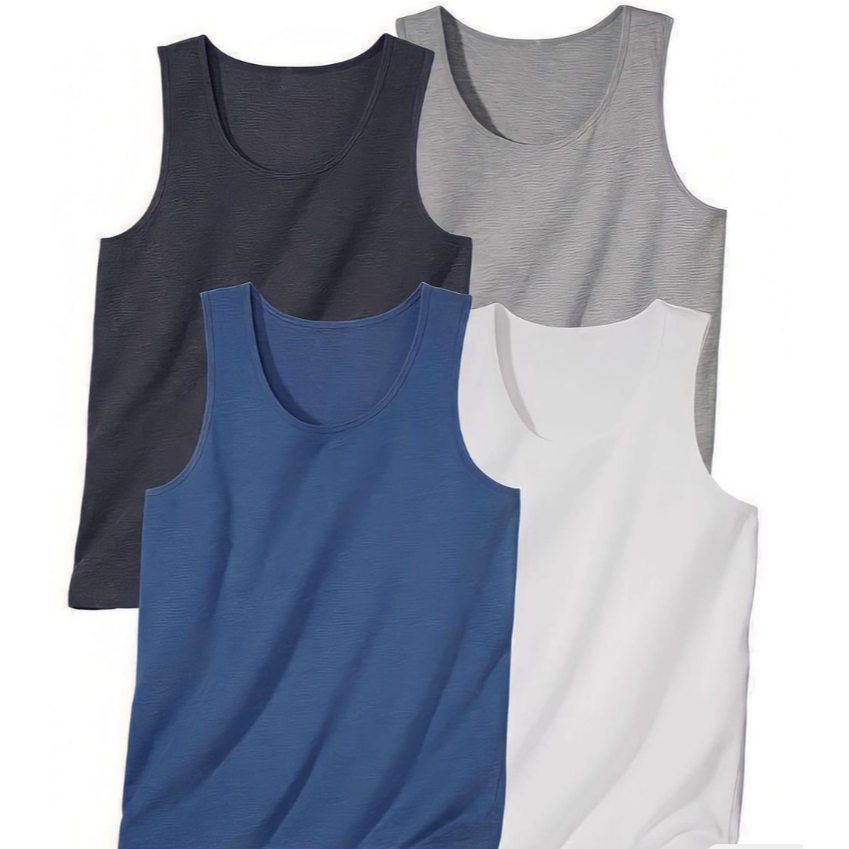 SINGLET 6 PCS SINGLET PRIA TANKTOP PRIA  BAHAN Cotton RIB Nyaman Lembut Adem