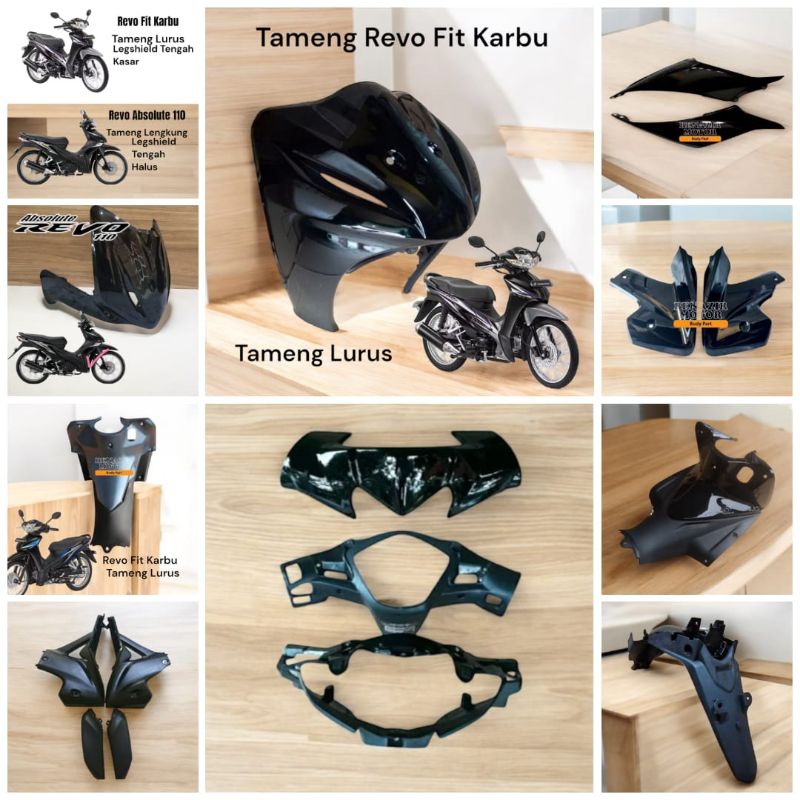Full Set Cover Body Honda Revo Absolute, Revo 110, Revo Fit Karbu Hitam