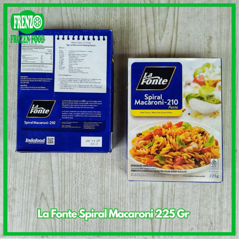 

La Fonte Spiral Macaroni 225 Gr