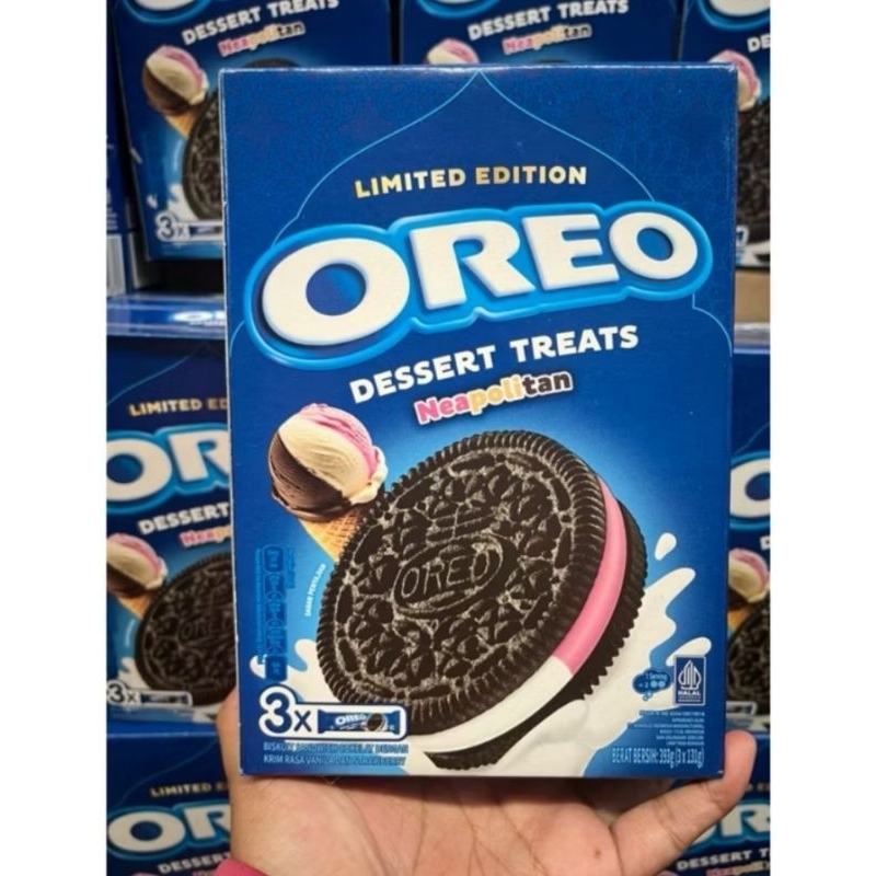 

[Beli1gratis1] Oreo Dessert treats Neapolitan Box isi 3pcs x 131gr limited edition