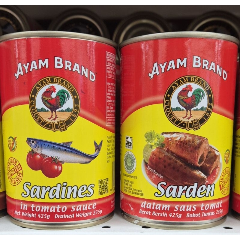 

Sarden Dalam Saus Tomat AYAM BRAND Sarden In Tomato Sauce 425g - HK.