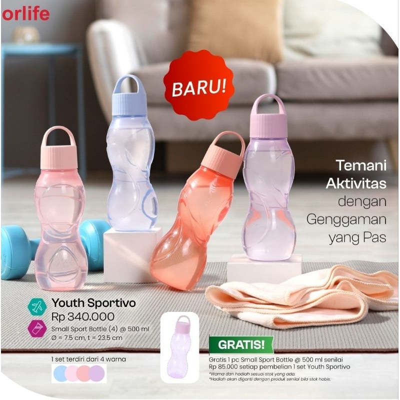 MOORLIFE botol minum 500ml warna kalem manis menarik wadah minum air putih susu jus dll