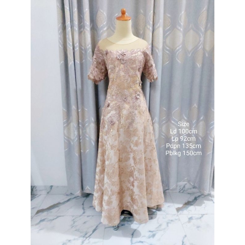 Gaun Pesta Pink Gold Mama Jaguar